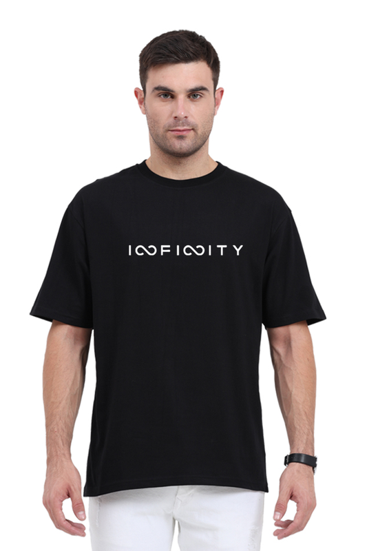 UNISEX INFINITY OVERSIZED T-SHIRT - WHITE LOGO