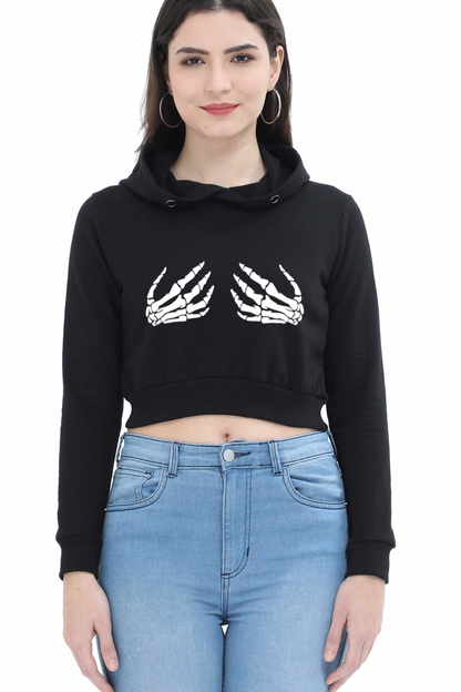 WOMENS SATANS BABE CROP HOODIE